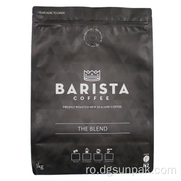 Pungi de ambalare din plastic cu fermoar, negre mat, personalizate